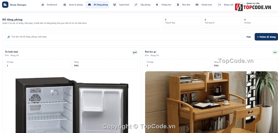 Website quản lý,quản lý phòng,quản lý phòng trọ